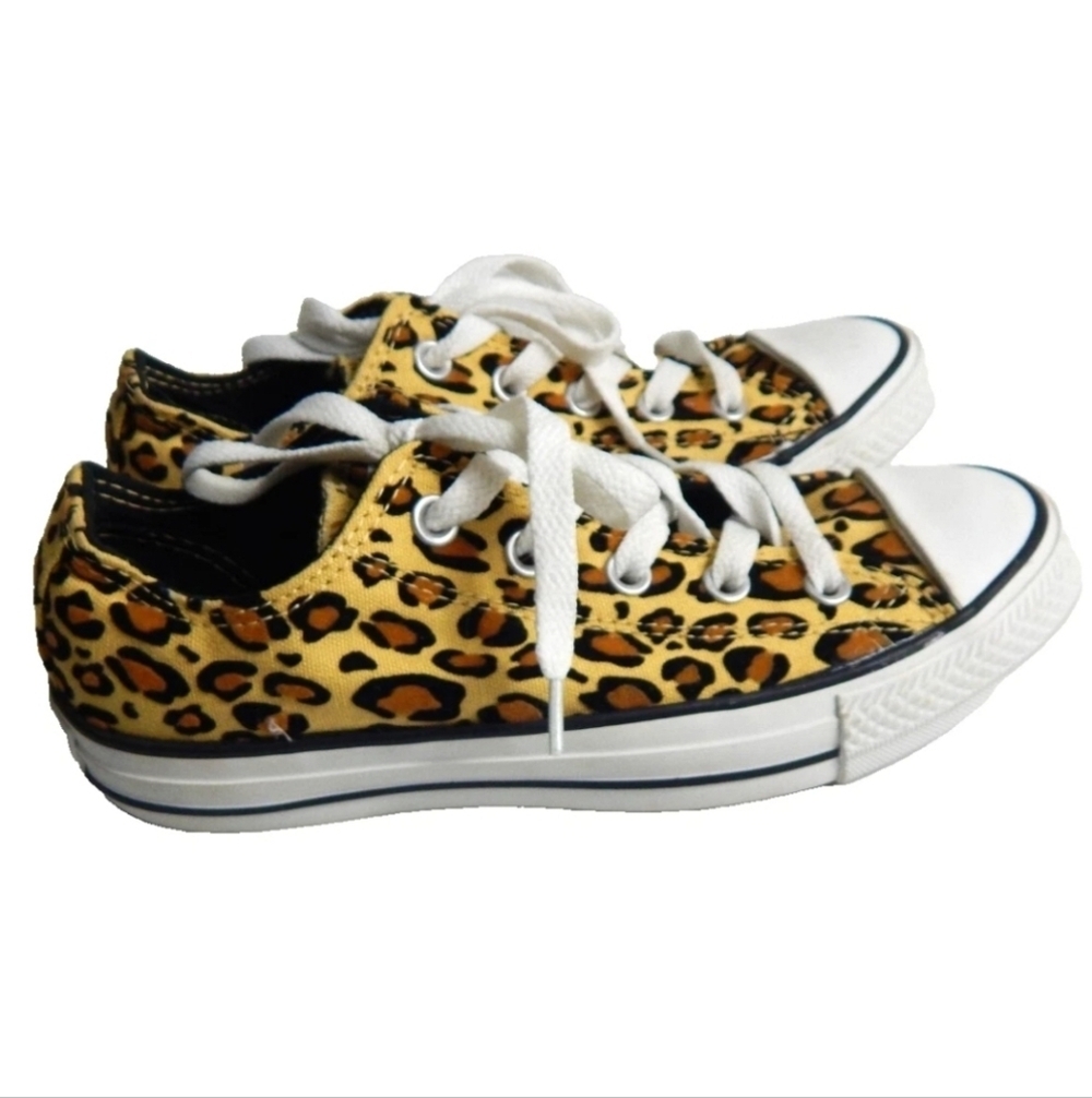 Converse Low OX Leopard Flocked Sneakers